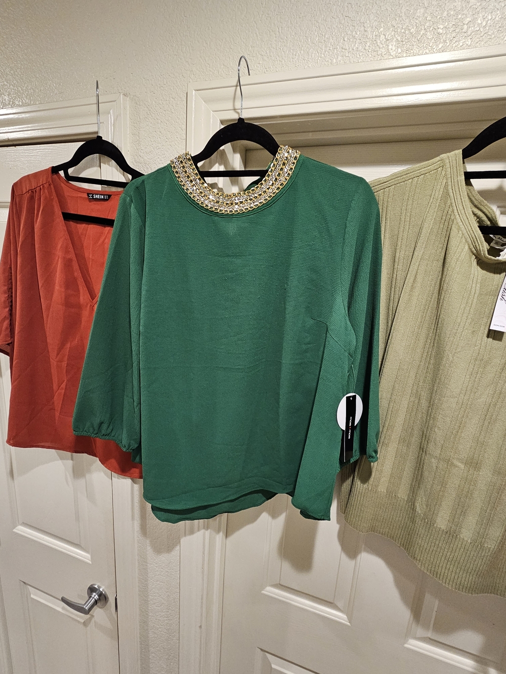 a.n.a Yellow and White Striped Twist-Front Long Sleeve Blouse - Picture 4 of 5